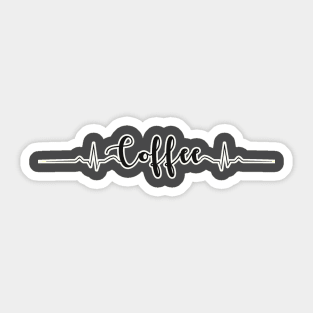 Coffee Lover Heartbeat Sticker